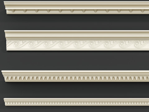 Classic carvings moldings 8 3D Model