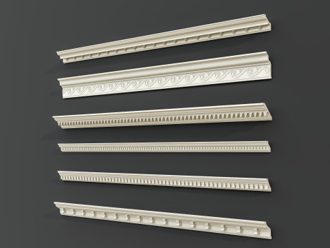 Classic carvings moldings 8 3D Model