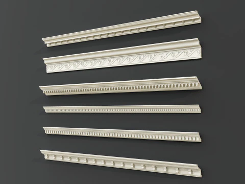 Molduras de esculturas cl&aacute;ssicas 8 Modelo 3D