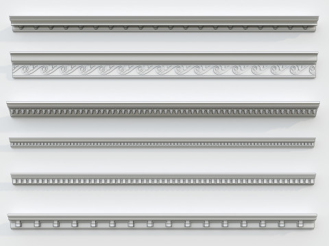 Classic carvings moldings 8 3D Model