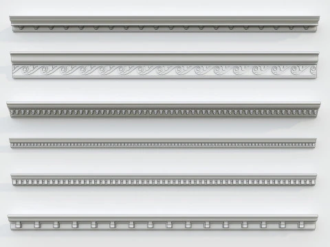 Molduras de esculturas cl&aacute;ssicas 8 Modelo 3D