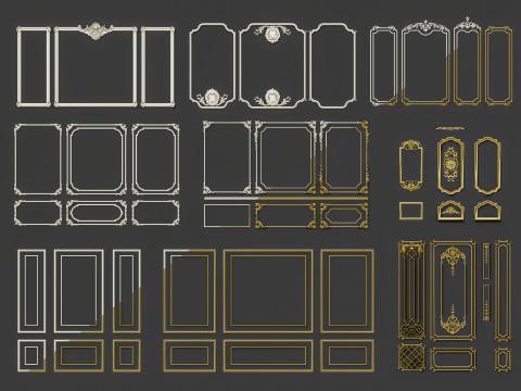 Classic carvings moldings 9 3D Model