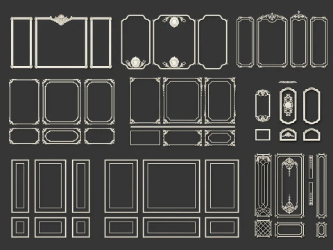 Molduras de esculturas cl&aacute;ssicas 9 Modelo 3D