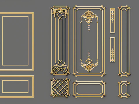 Classic carvings moldings 9 3D-Modell