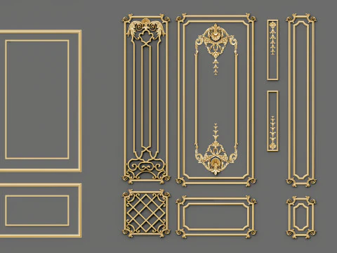 Molduras de esculturas cl&aacute;ssicas 9 Modelo 3D