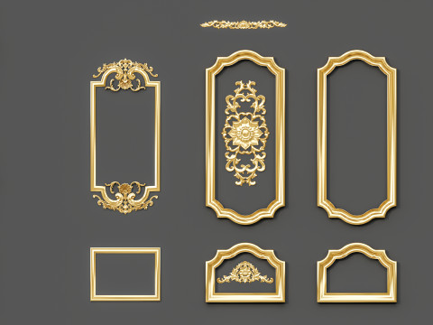 Classic carvings moldings 9 3D-Modell