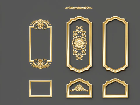 Molduras de esculturas cl&aacute;ssicas 9 Modelo 3D
