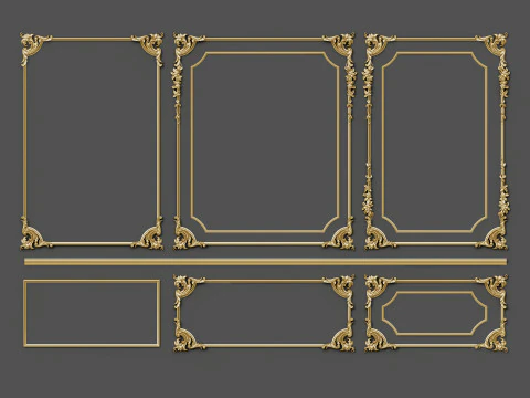 Molduras de esculturas cl&aacute;ssicas 9 Modelo 3D