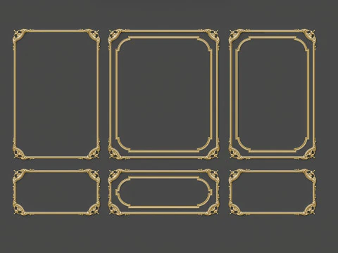 Molduras de esculturas cl&aacute;ssicas 9 Modelo 3D