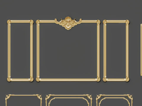 Molduras de esculturas cl&aacute;ssicas 9 Modelo 3D