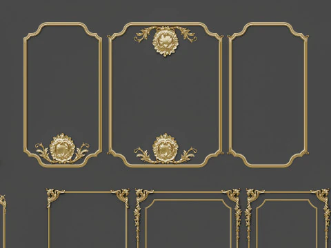 Molduras de esculturas cl&aacute;ssicas 9 Modelo 3D