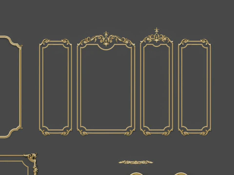 Molduras de esculturas cl&aacute;ssicas 9 Modelo 3D