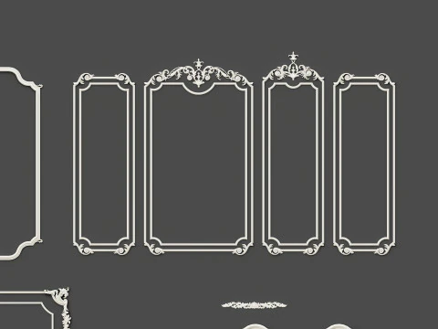 Molduras de esculturas cl&aacute;ssicas 9 Modelo 3D