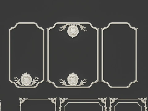 Molduras de esculturas cl&aacute;ssicas 9 Modelo 3D
