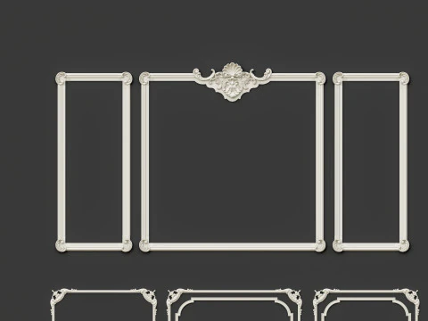 Molduras de esculturas cl&aacute;ssicas 9 Modelo 3D