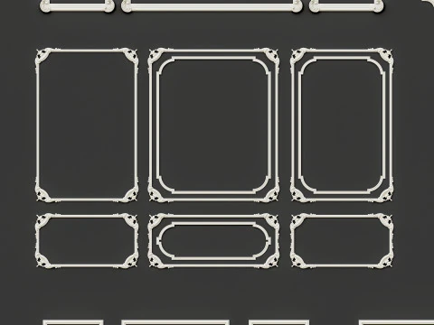 Molduras de esculturas cl&aacute;ssicas 9 Modelo 3D