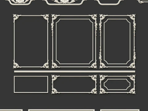 Molduras de esculturas cl&aacute;ssicas 9 Modelo 3D
