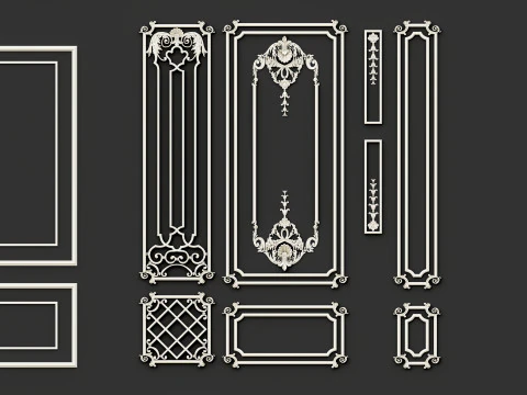 Molduras de esculturas cl&aacute;ssicas 9 Modelo 3D