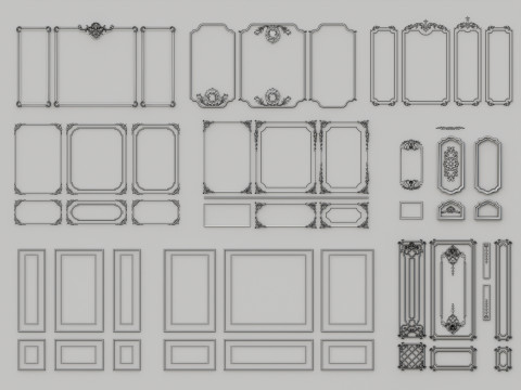Classic carvings moldings 9 3D-Modell