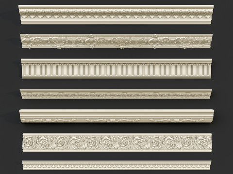 Classic carvings moldings 10 Modèle 3D