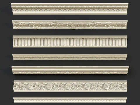 Molduras de esculturas cl&aacute;ssicas 10 Modelo 3D