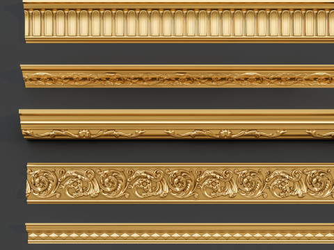 Classic carvings moldings 10 Modèle 3D
