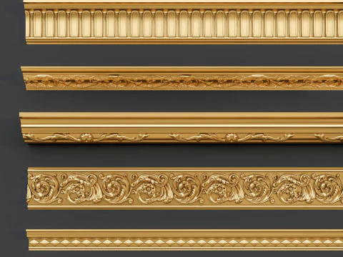 Molduras de esculturas cl&aacute;ssicas 10 Modelo 3D