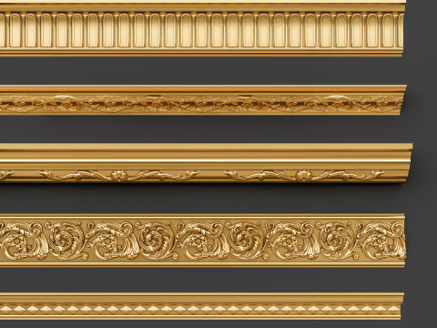 Classic carvings moldings 10 Modèle 3D