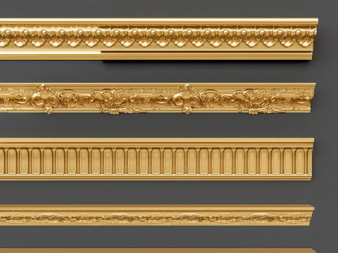 Classic carvings moldings 10 Modèle 3D