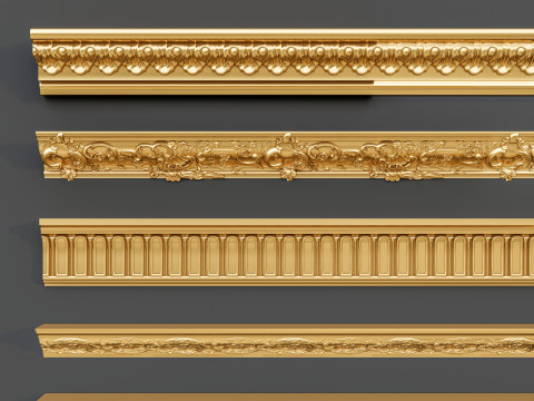 Classic carvings moldings 10 Modèle 3D