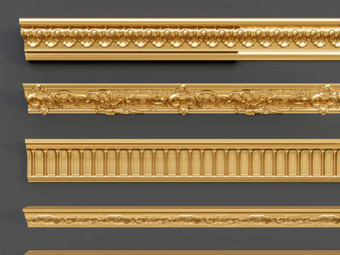 Molduras de esculturas cl&aacute;ssicas 10 Modelo 3D
