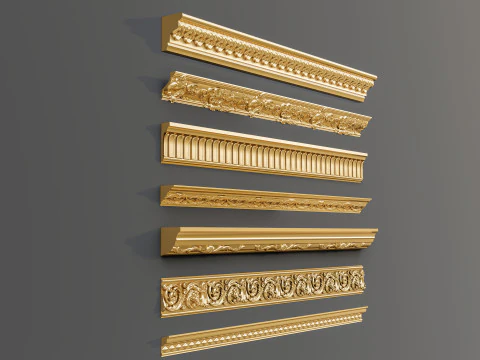 Molduras de esculturas cl&aacute;ssicas 10 Modelo 3D