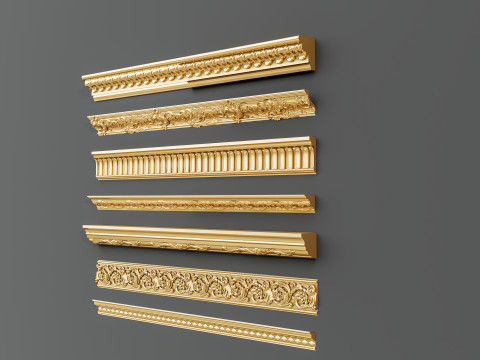 Classic carvings moldings 10 Modèle 3D