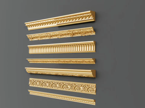 Molduras de esculturas cl&aacute;ssicas 10 Modelo 3D