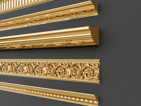 Molduras de esculturas cl&aacute;ssicas 10 Modelo 3D