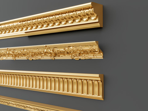 Classic carvings moldings 10 Modèle 3D