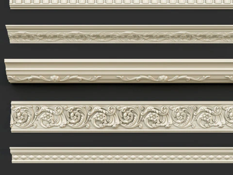 Molduras de esculturas cl&aacute;ssicas 10 Modelo 3D