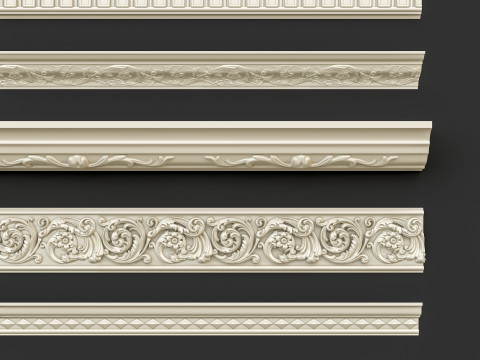 Classic carvings moldings 10 Modèle 3D