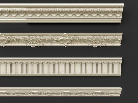 Molduras de esculturas cl&aacute;ssicas 10 Modelo 3D