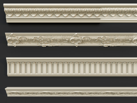 Classic carvings moldings 10 Modèle 3D