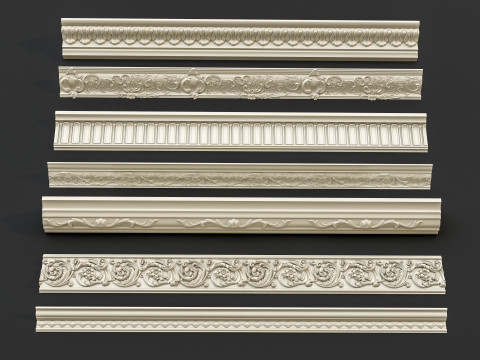Classic carvings moldings 10 Modèle 3D