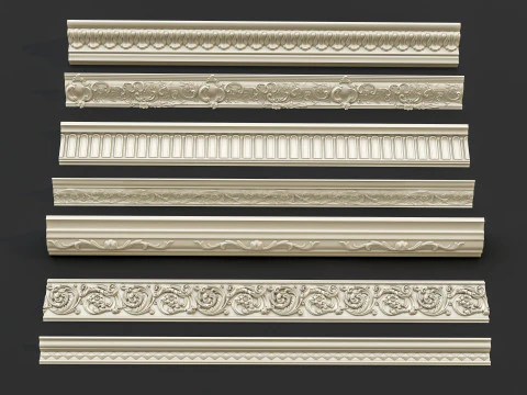 Molduras de esculturas cl&aacute;ssicas 10 Modelo 3D