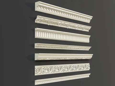 Molduras de esculturas cl&aacute;ssicas 10 Modelo 3D