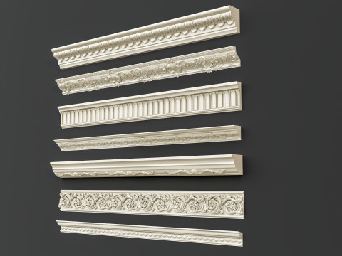 Classic carvings moldings 10 Modèle 3D