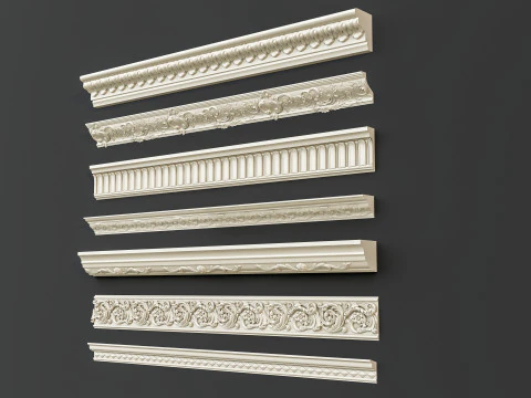 Molduras de esculturas cl&aacute;ssicas 10 Modelo 3D