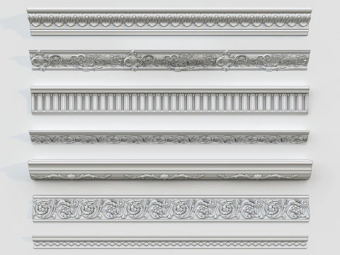 Molduras de esculturas cl&aacute;ssicas 10 Modelo 3D
