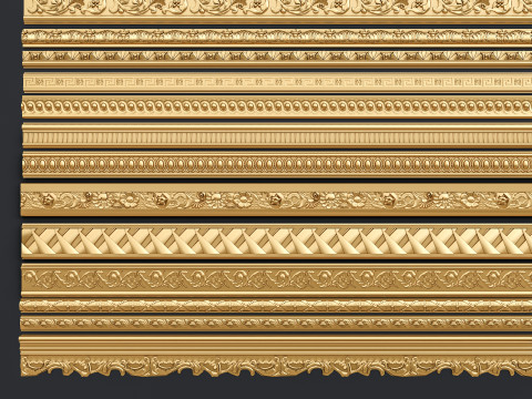 Classic carvings moldings 11 Modèle 3D