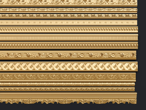 Classic carvings moldings 11 Modèle 3D