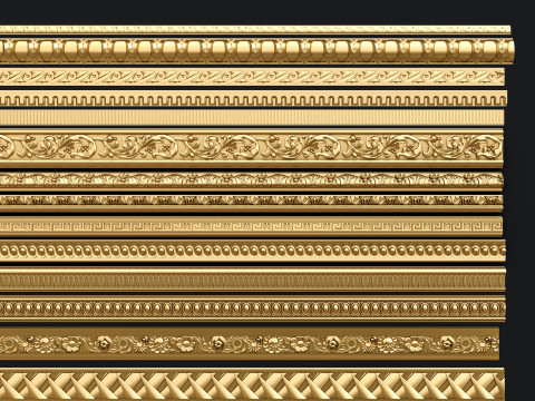 Classic carvings moldings 11 Modèle 3D