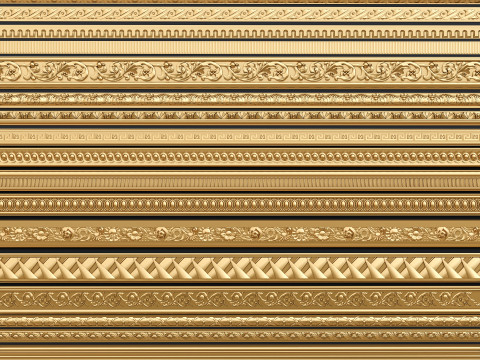 Classic carvings moldings 11 Modèle 3D